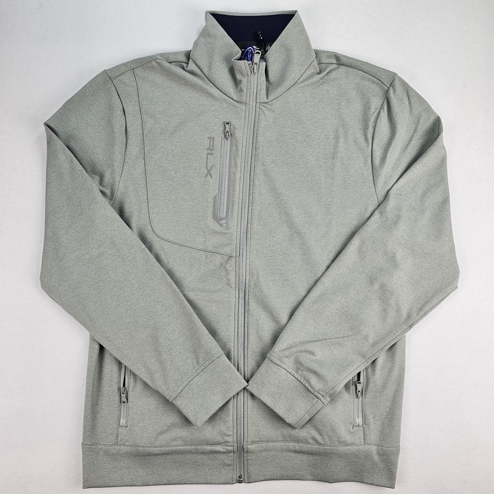 RLX Ralph Lauren Full Zip Performance Jacket Mens Medium Grey Heather NWT $188